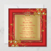 Prince Boy Baby Shower Gold Red African American Invitation (Back)