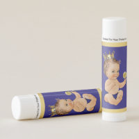 Prince Boy Baby Shower Lip Balm