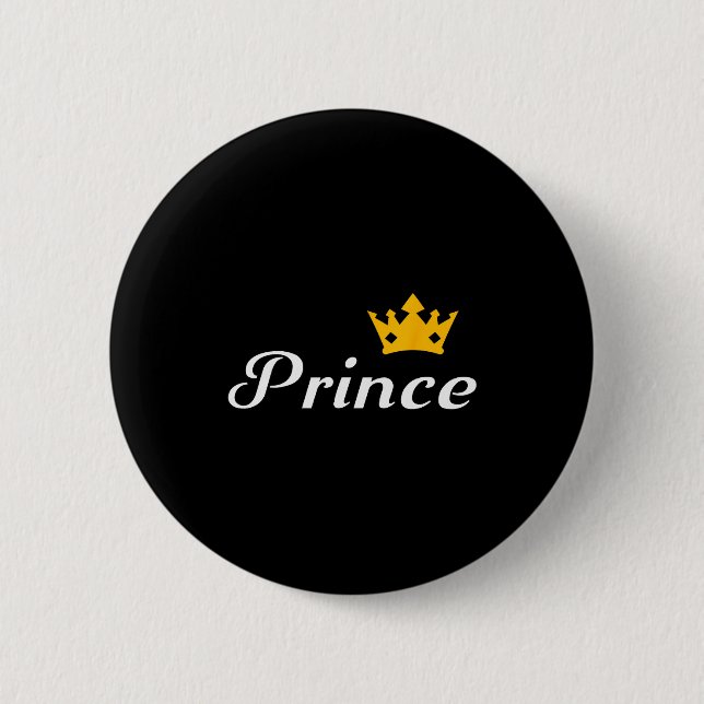 Prince Boys Men Family Matching Valentines Day  Button (Front)