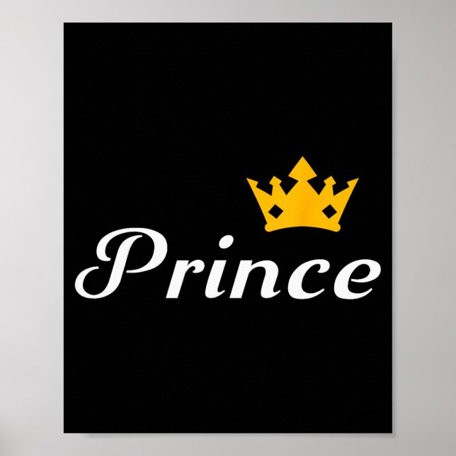 Prince Boys Men Family Matching Valentines Day  Poster (Front)