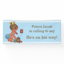Prince Calling to Say He's on His Way Baby Shower Banner