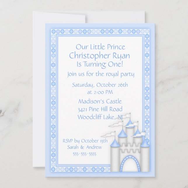 Prince Castle Party Invitation (Front)