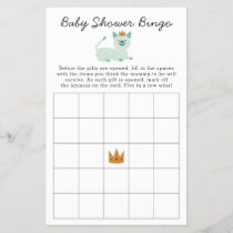 Prince Cat Bingo Baby Shower Game