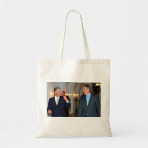Prince Charles and Prime Minister Tony Blair Tote Bag