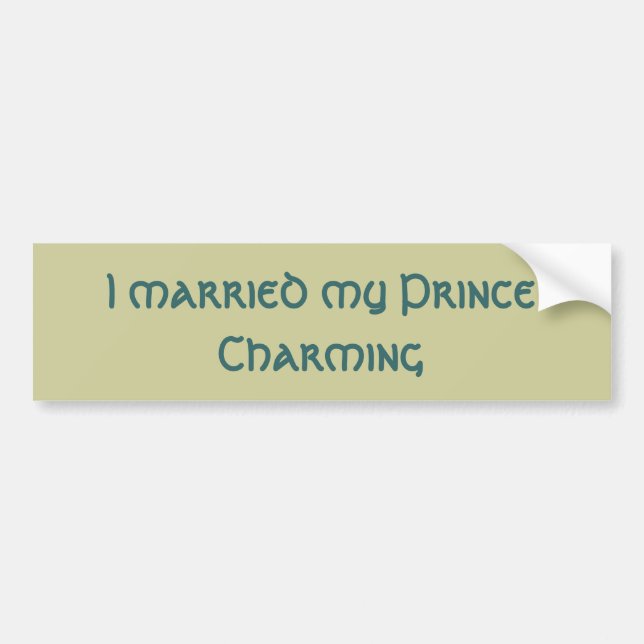 Prince Charming Bumper Sticker (Front)