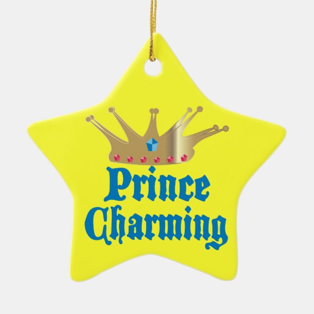 Prince Charming Ceramic Ornament (Front)