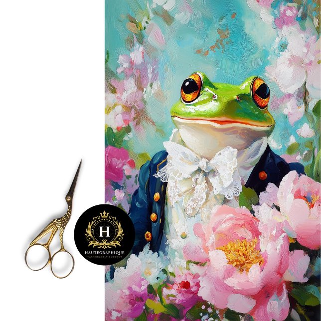 Prince Charming Floral Frog Decoupage Tissue Paper (Creator Uploaded)