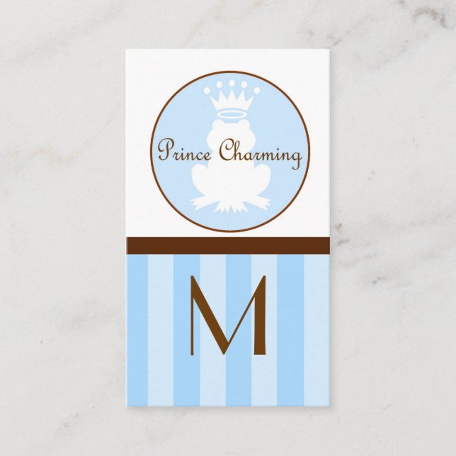 Prince Charming Frog with crown Enclosure Card (Front)