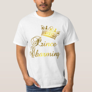 Prince Charming in Gold T-shirt for Baby or Adult