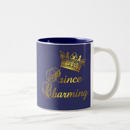 Prince Charming in Gold T_shirt for Baby or Adult Two_Tone Coffee Mug