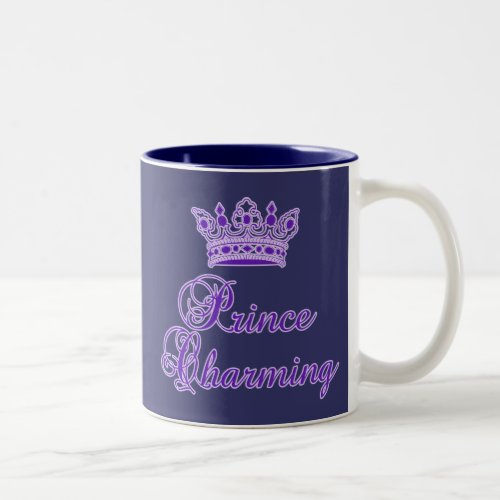 Prince Charming in Royal Purple for Baby or Adult Two_Tone Coffee Mug