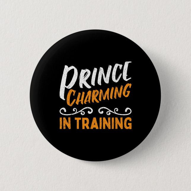 Prince Charming In Training Fairy Tale Hero  Button (Front)