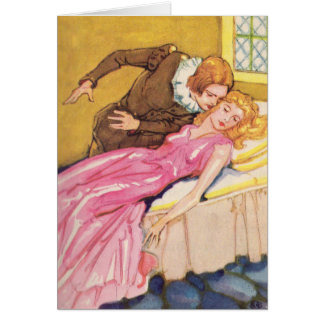 Prince Charming kissing Sleeping Beauty Cards
