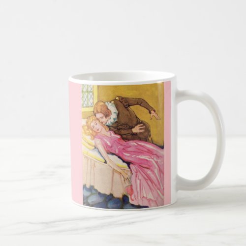 Prince Charming kissing Sleeping Beauty Coffee Mug