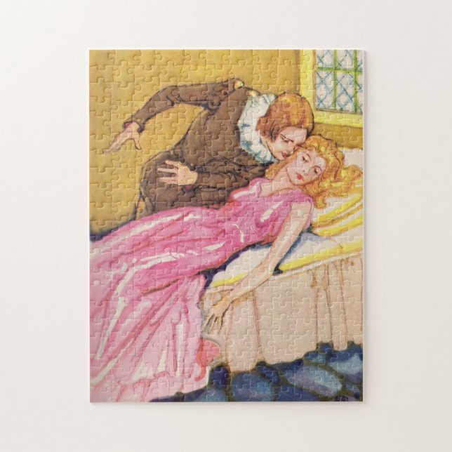 Prince Charming kissing Sleeping Beauty Jigsaw Puzzle (Vertical)