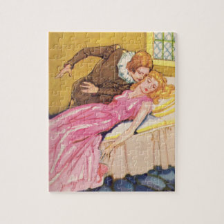 Prince Charming kissing Sleeping Beauty Jigsaw Puzzle