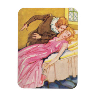 Prince Charming kissing Sleeping Beauty Magnet