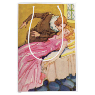 Prince Charming kissing Sleeping Beauty Medium Gift Bag