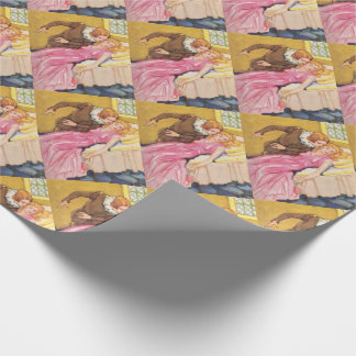 Prince Charming kissing Sleeping Beauty Wrapping Paper
