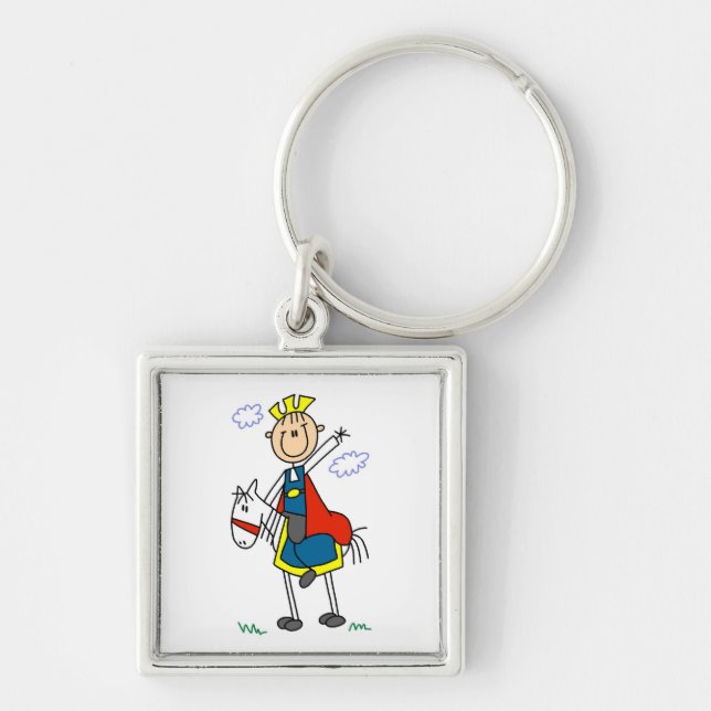 Prince Charming on Horse Keychain (Front)