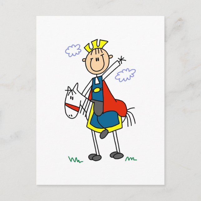 Prince Charming on Horse Tshirts and Gifts Postcard (Front)