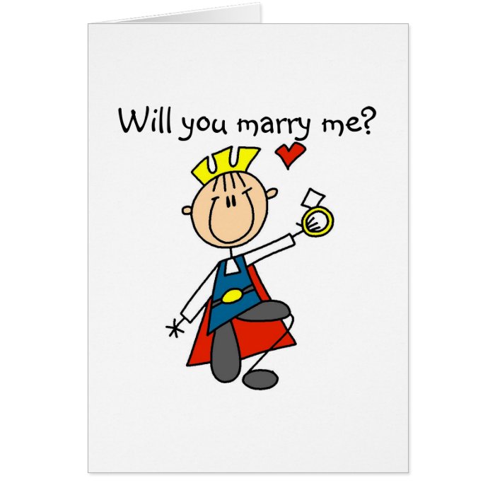 Prince Charming Will You Marry Me Card