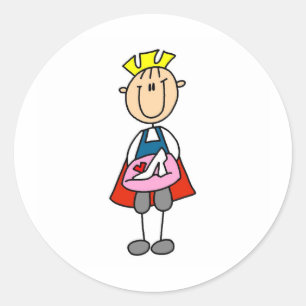 Prince Charming With Glass Slipper Sticker