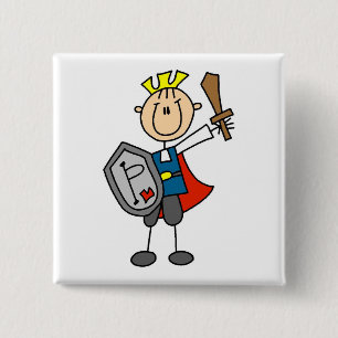 Prince Charming With Sword Button