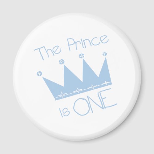 Prince Crown 1st Birthday Magnet