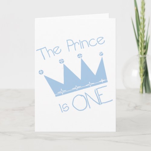 Prince Crown 1st Birthday Tshirts and gifts Card