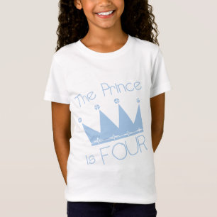 Prince Crown 4th Birthday Tshirts and Gifts