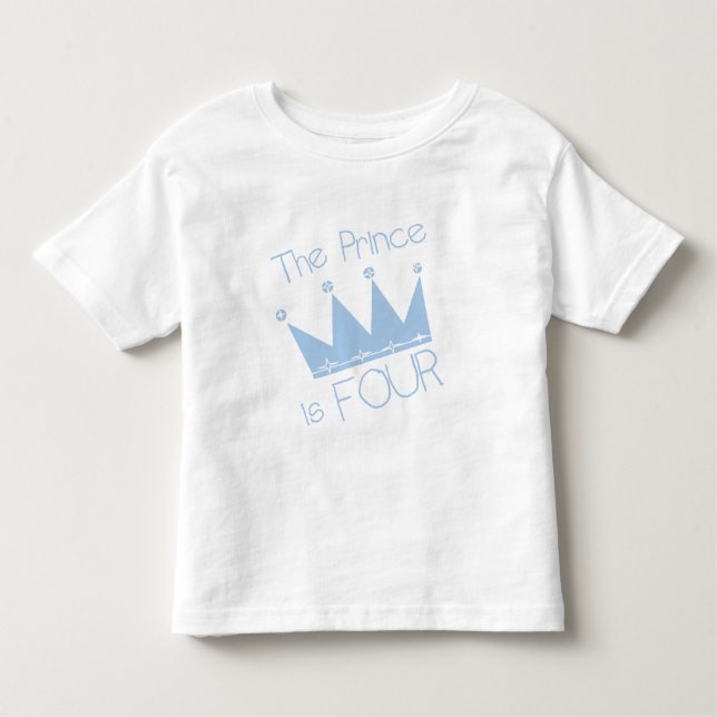 Prince Crown 4th Birthday Tshirts and Gifts (Front)