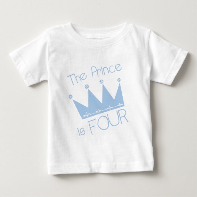 Prince Crown 4th Birthday Tshirts and Gifts (Front)