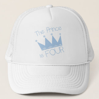 Prince Crown 4th Birthday Tshirts and Gifts Trucker Hat