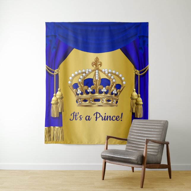 Prince Crown Baby Shower Backdrops (In Situ)