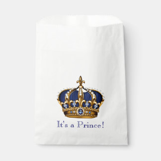 Prince Crown Baby Shower Favor Bag