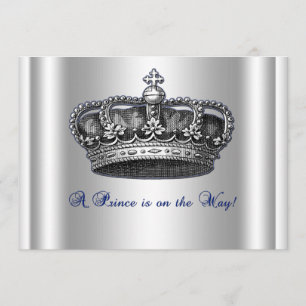 Prince Crown Baby Shower Invitation
