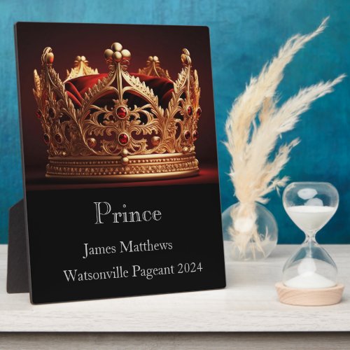 Prince Crown Pageant Plaque
