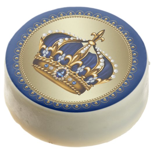 Prince Crown Prince Baby Shower Cookies (Angled)