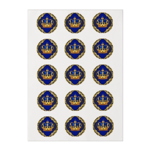 Prince Cupcake Toppers Edible Frosting Rounds (Sheet)