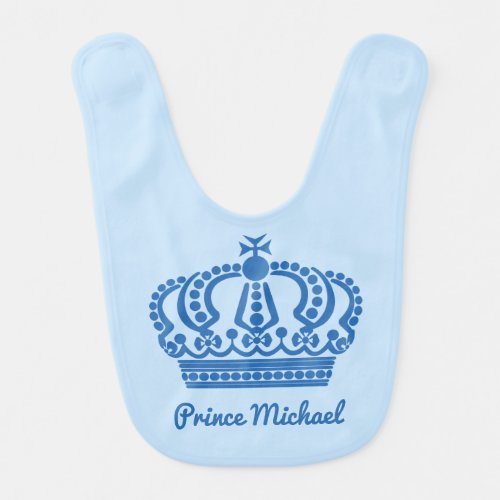 Prince custom name baby bib