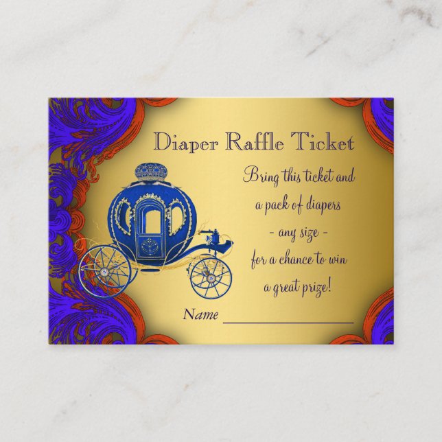 Prince Diaper Raffle Tickets Enclosure Card (Front)