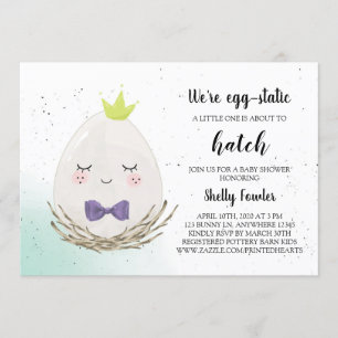 Prince Easter Egg Baby Shower Invitation - Spring