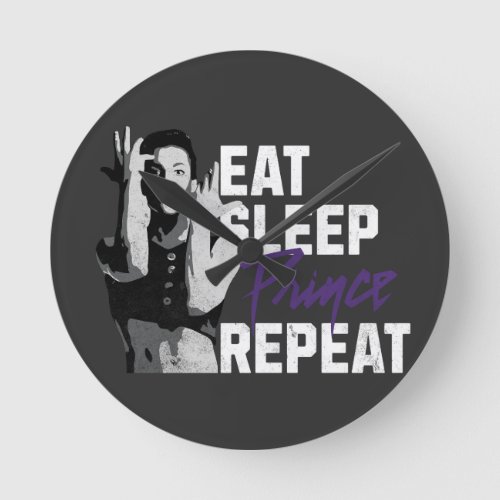 Prince EatSleepPrinceRepeat P Round Clock