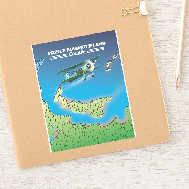 Prince Edward Island, Canada map. Sticker (Notebook)