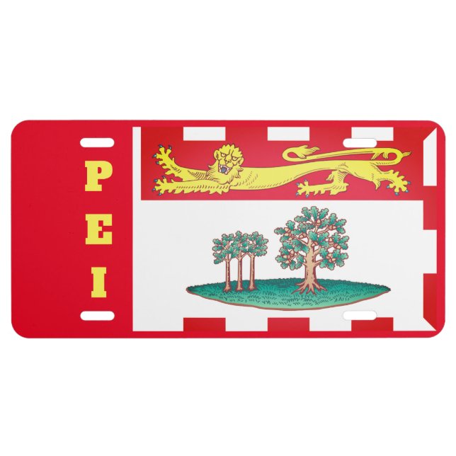 Prince Edward Island Flag License Plate (Front)