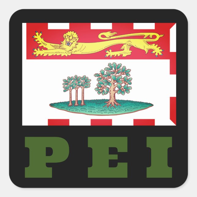 Prince Edward Island Flag Square Sticker (Front)