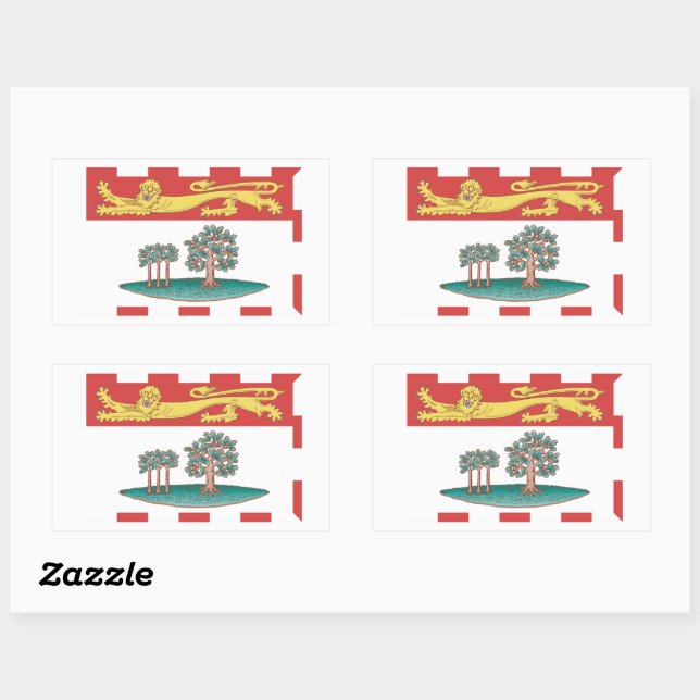 Prince Edward Island Flags Graphic Rectangular Sticker (Sheet)