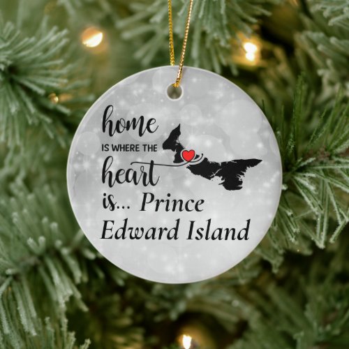 Prince Edward Island Home is Where Heart is Ceramic Ornament