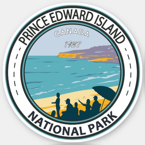 Prince Edward Island National Park Beach Vintage Sticker